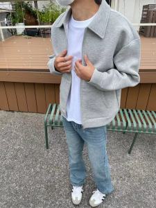 Áo Khoác Cleanfit Ngắn Rộng Có Khóa Kéo Mỹ Thường Ngày Cho Thanh Thiếu Niên Mùa Thu Đông Cotton Polyester Lót PU