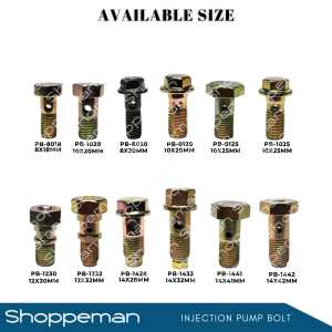 FUSO ISUZU INJECTION PUMP BOLT NF TYPE NC TYPE SIZES AVAILABLE 8mm 10mm 12mm 14mm