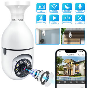 Ycc365 Plus E27 Bulb Wifi Camera Human Detection Color Night Vision Audio Security Camera CCTV Video Surveillance Monitor