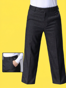 DANBAOLUO | Dance Striped Pants For Men National Standard Dance Modern Dance Latin Dance With Pockets