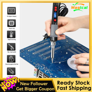 เครื่องมือบัดกรีดิจิทัลจอ LCD เครื่องเชื่อมเหล็ก80Wเครื่องมือบัดกรีของแท้ปรับเทียบอุณหภูมิได้อุปกรณ์เครืองมือซ่อมโทรศัพท์ปลายเครื่องเชื่อมเหล็ก