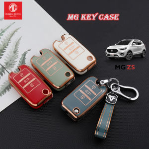 Chìa khóa xe thông minh bìa cho MG3 ZS EV MG4 MG5 mg6 mg HS Key trường hợp vỏ chủ mg Keychain TPU Keychain chìa khóa dễ thương trường hợp mg Key trường hợp