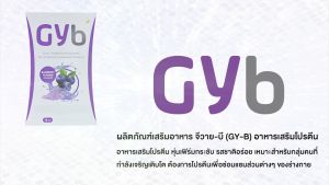 จีวาย-บี (GY-B) ผลิตภัณฑ์เสริมอาหาร อาหารเสริมโปรตีนจาก หุ่นกระชับ กล้ามเนื้อกระซับ รสชาติอร่อย