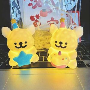 Bandai | New Night Light Cute Line The Dog Action Figures Night Lamp Collectible Model Doll Cartoon Room Decoration Toy Adult Kids Gifts