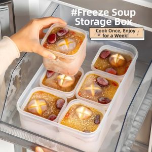 Frozen Soup and Rice Storage Microwaveable Refrigerator Use Lunch Box