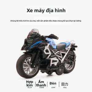 Mô Hình Xe Máy Hợp Kim Điều Chỉnh Được 1/14 Có Đèn và Nhạc 1/14
