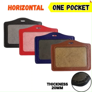 GO PU Leather Card Holder Single Sided ID Holder Badge Holder / Identity Badge Card Cover (Horizontal)