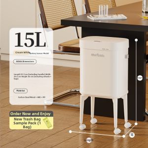 MR.Bin | Easy-to-Use Pedal Trash Can High Legged