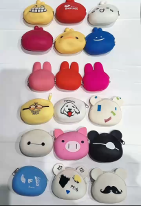 Jelly wallet character style silicone pouches earphone cord organizer soft case coins purse wallet pouch