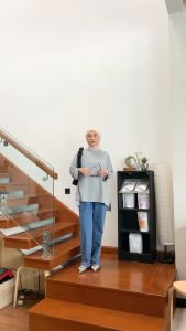 Emikoawa Kaos Wanita Oversized Tee Haze - Atasan wanita lembut Cotton