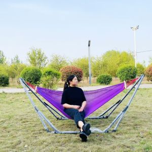 Foldable Stand Hammock Floor Swing Glider Indoor Home Balcony Outdoor Camping Anti-Rollover Kids to Swing