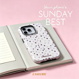 Potdemiel | Lavender Cream Stripe For Case For iPhone 17 16 15 14 Plus 13 Pro Max Shockproof Hard Cover CaseChic