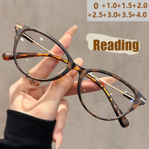 Ultralight Hd Cat-eye Reading Glasses For Womens Anti-blue Light Fashion Young Middle-aged And Elderly Goggles JH5007