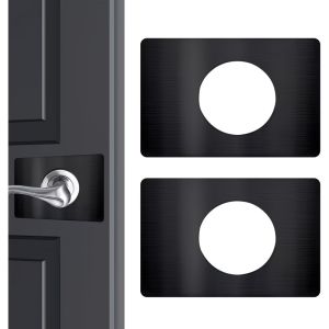 1/2PCS Door Lock Repair Plate Stainless Steel Circular Lock Fixing Plate Hinge Door Handle Installation Reinforcer Accessories