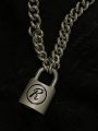 Original NANA Nanjing Lock Titanium Steel Necklace Unisex SID Lotus Punk R Lock Couple Style Fashion Jewelry Gift. 