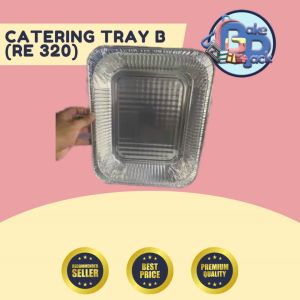 Pack of 100 Catering Tray B 12in x 10in x 2.5in - Aluminum Tray with Lid
