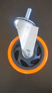 ล้อpuส้ม เกลียวหมุน/เบรค 3"นิ้ว/4"นิ้ว/5"นิ้ว