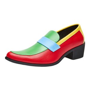 NUDANLAI | Heel Elevating Breathable Business Casual Loafers Multicolor