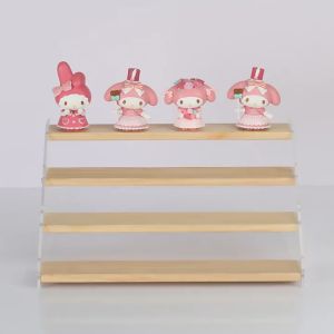 Rak Stand Display Action Figure Akrilik Kayu Tempat Penyimpanan Kosmetik Nail Kutek Kuku Gel Organizer Meja 2 3 4 5 Susun