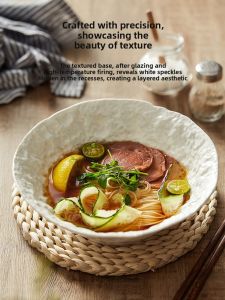 YOGEHOME | Rock Pattern Large Bowl Ceramic Dishware