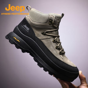 Jeep | Jeep Mens Outdoor Climbing Boots Anti-slip Wear-resistant Hiking Shoes Lightweight New Style Work Boots Autumn Collision Resistant Sports Shoes