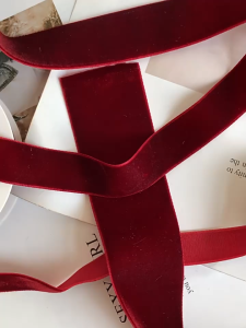 Pita Satin & Beludru Merah Wine untuk Bingkisan Hadiah Kotak Kado Buket Bunga Pita Hias DIY