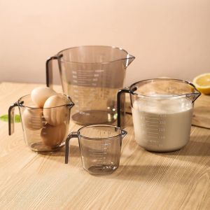 150/300/600/1000ml Measuring Cup with Scale Handle Plastic Tip Mouth Jug Cup Transparent Pour Spout Mixing Cup Measuring Tool