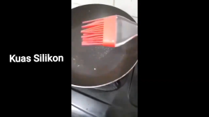 Kuas dan Spatula Silikon Jumbo - Kuas Set Silicone Tebal Gagang Bening (1 set)