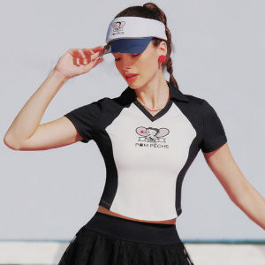 Pom Peche | Waist Cinching Womens Tennis T-Shirt