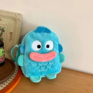 ***Cute Mermaid Han Dun Plu oulder Bag Small Square Crossbody Bag for Girls Students Soft Toy Bag Faionable Trendy Design