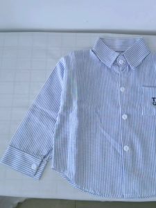 DIIMUU Kids Casual Shirts Boys Striped Tops Long Sleeves Blouses Fit 1-4 Years