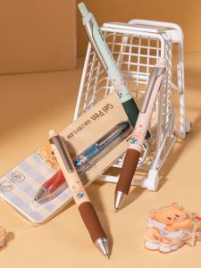 ปากกาหมึกน้ำสีดำ Nusign NS666-B ปากกาหมึกน้ำสีดำแบบกดที่มีหัวกระบอกเล็ก ปากกาเซนเซอร์ความเร็วสูงสำหรับนักเรียนชั้นมัธยมต้นและมัธยมปลาย