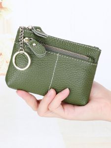 Túi Đựng Tiền Xu Da Mềm Siêu Mỏng Mini Cho Nữ Túi Đựng Thẻ Túi Đựng Chìa Khóa Túi Đựng Tiền Xu Túi Xách Tay Cầm Túi Da Bò