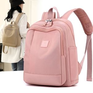 Menschenborg 2024 New Fashion Simple Large Capacity Commuter Backpack Womens Bag Trendy Double Shoulder Bag Casual Nylon Material