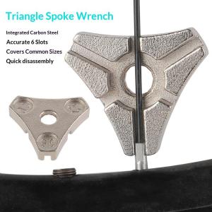 EELHOE | New 1Pc Rim Adjuster Cycling Spoke Repair & Maintenance Tools Triangle 6-Socket Spoke Wrench Mountain Bike Bicycle Wire Wrench