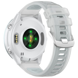 22mm 20mm Transparent Two-Tone Silicone Strap For Garmin Forerunner 570 970 965 265 255 245 165 158 Vivoactive 6 Venu X1 Band