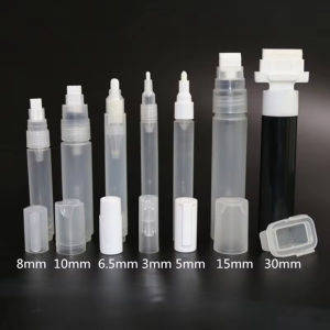 3mm 5mm 8mm 10mm 15mm 30mm Graffiti Pen Plastic Transparent Bucket Tube Reusable Ink Marking Pen Paint Pen Accessories