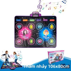 106x80cm Thảm Nhảy Điện Tử Dành Cho Trẻ Em Chế Độ Chơi Đôi Bluetooth Tương Tác Âm Nhạc Chăn Đồ Chơi Giáo Dục Dành Cho Lứa Tuổi Từ 6 Trở Lên