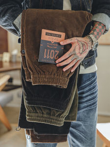MADEN | Quần Jogger Corduroy Phong Cách Mỹ Vintage