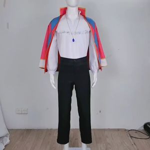 Anime Howls Moving Castle Cosplay Costume Mens Halloween Uniform Carnival Parties Digital Howls Moving Castle Howl Costume
