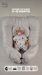 Portable Girl Blush Nest Baby Bed Cotton Baby Nest with Baby Pillow Removable Newborn Bed