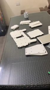 Kệ đựng mỹ phẩm mini có gương tai mèoHộp Mỹ Phẩm thiết kế tiện lợi tủ đựn mỹ phẩm để bàn kèm gương