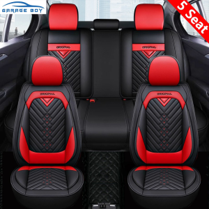 5-Seater Leather Car Seat Cover Breathable and Wear-Resistant Universal Seat Cover Seat Protector Suitable for Sedan SUV Pickup Hatchback 7-Seater MPV