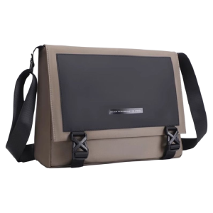 Water-Resistant Square Flap Glue Splicing Mens Single Shoulder Slant Cross A4 Paper College Students Book Bag Casual Oxford Cloth