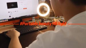16cm/26cm LED Ring Light With Clamp Photo Video Ring Lamp Clip Laptop PC Makeup Online Meeting Class Light