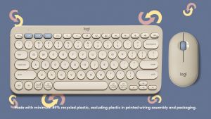 Logitech Pebble 2 Combo (M350S + K380S) Wireless Keyboard and Mouse Quiet and Portable Customizable Logi Bolt Bluetooth Easy-Switch for Windows macOS iPadOS Chrome