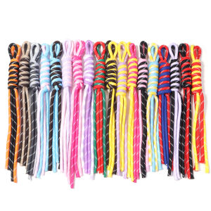 4pcs/lot Two Color Braided Lanyard Keychain Handmade Knot Nylon Rope Cord For DIY Handbag Hanging Charm Bags Decor Accessories