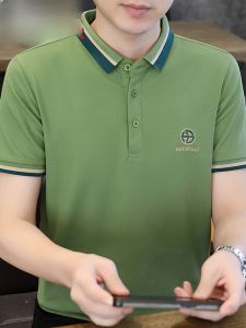 HENGYUANXIANG | Hengyuanxiang Brand Mens Short Sleeve Polo Shirt Summer Fashionable Urban Style Turn-down Collar Dad Clothes Standard Fit