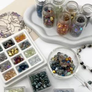 10-30 Pcs 7x8mm Colorful Glass Faceted Oval Beads Loose Spacer Beads for Jewelry Making DIY Bracelet Necklace Earring Materials