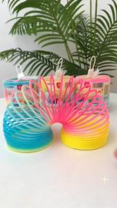 【READY STOCK】Rainbow Spring Ring Magic Toy/Sensory Learning Development/Stress Relief Fidget Toy/Rainbow Stacking Ring